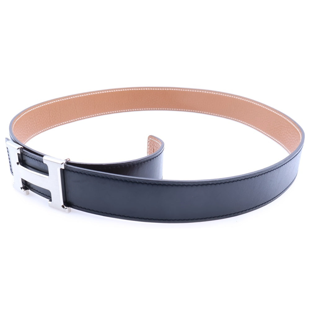 HERMES(エルメス) コンスタンスHベルト レザー ブラック □N刻印 シルバー金具 レディース