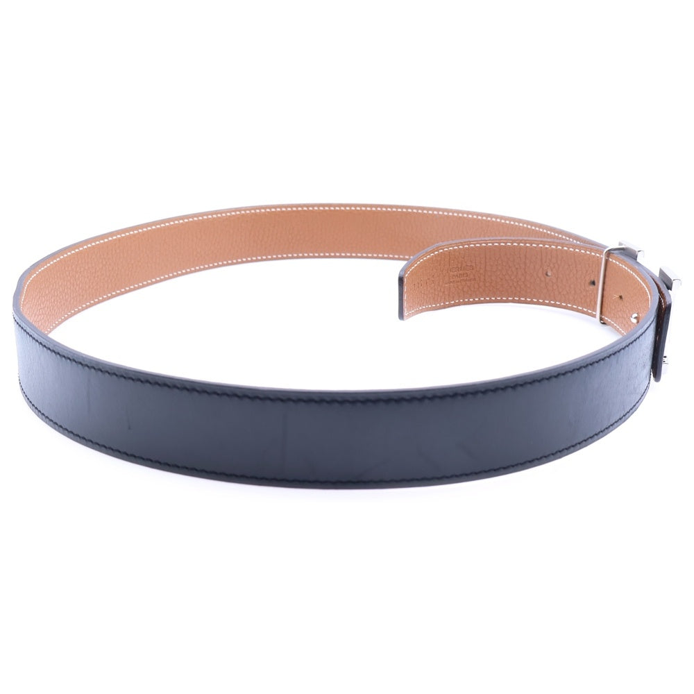 HERMES(エルメス) コンスタンスHベルト レザー ブラック □N刻印 シルバー金具 レディース