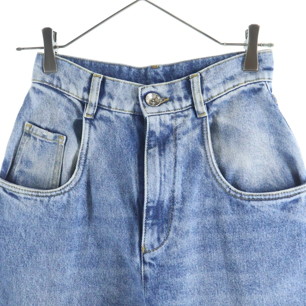Maison Martin Margiela(メゾンマルタンマルジェラ) 23SS スラッシュディテール ワイド ストレートデニムパンツ ジーンズ インディゴ レディース S51LA0051 S30513
