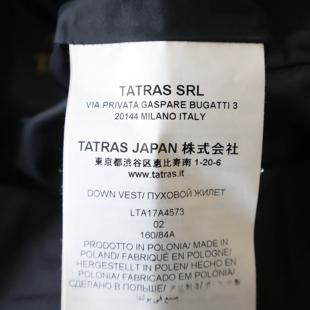 TATRAS(タトラス) ORSIERA オルシエラ ファー フーデッド ジップアップ ダウンベスト ブラック LTA17A4573 レディース