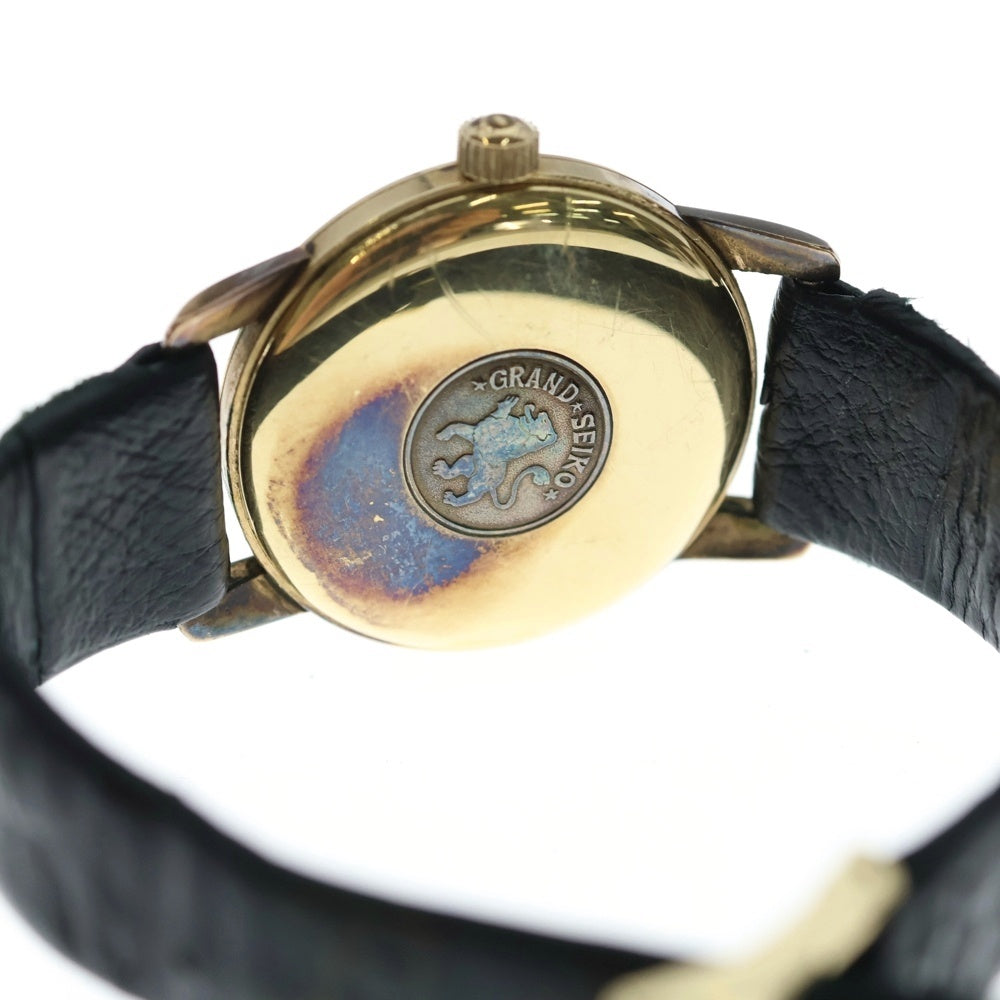GRAND SEIKO(グランドセイコー) グランドセイコー ファーストモデル 白文字盤 ゴールド 14KFD/手巻き/社外革