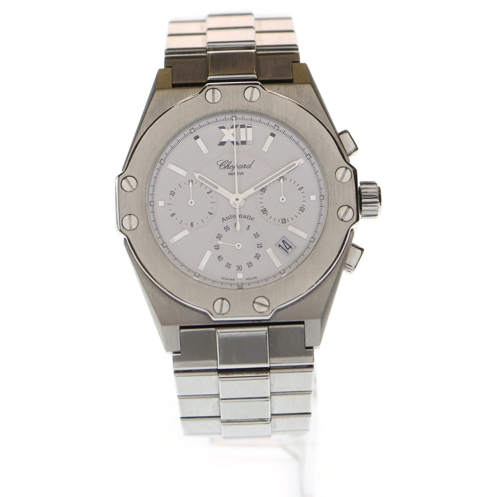 CHOPARD(ショパール) 26/8356 サンモリッツ クロノグラフ 白文字盤 SS/AT ステンレス 自動巻き 腕時計