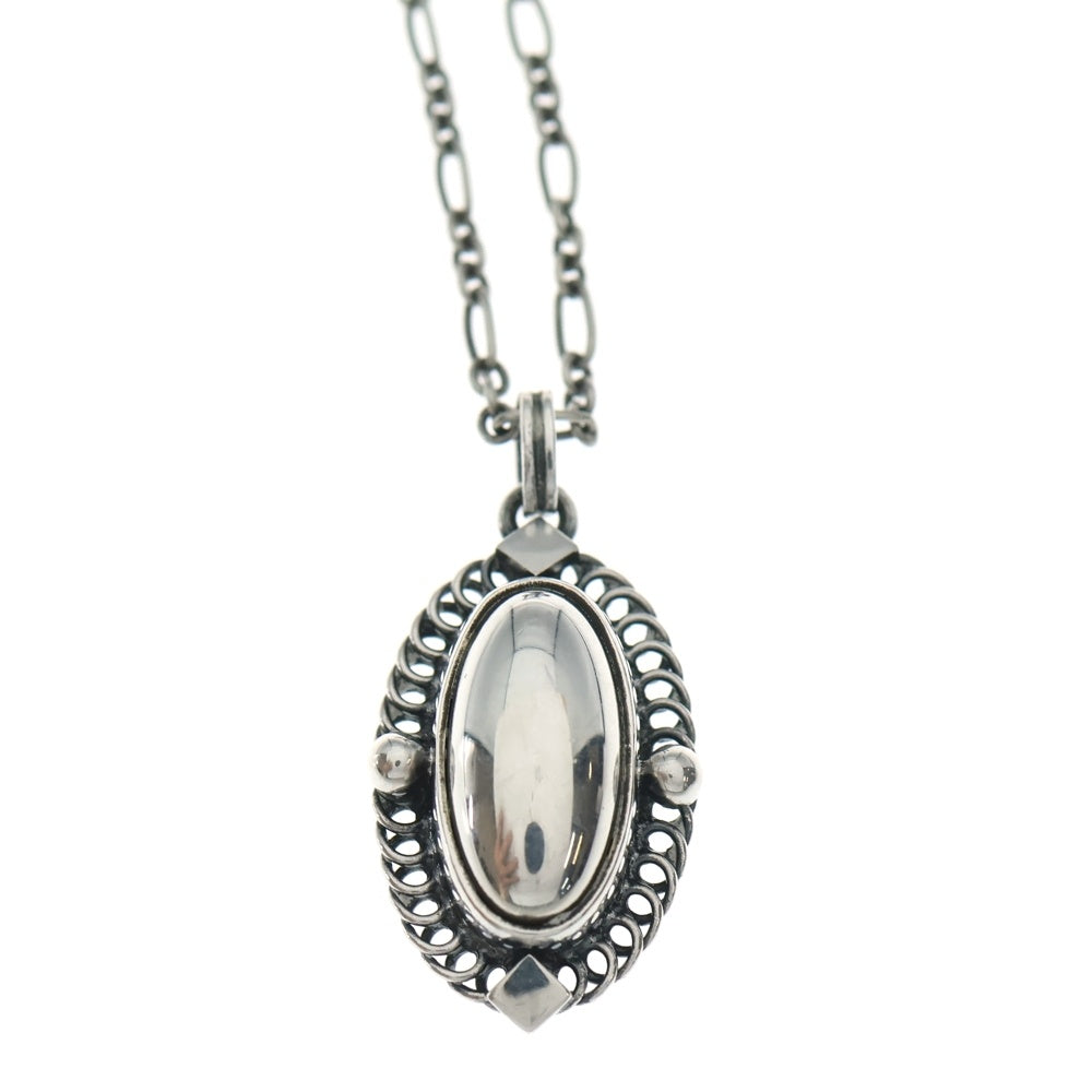 Georg Jensen(ジョージジェンセン) 2004年ヘリテージコレクション オーバルトップペンダント シルバー ネックレス レディース