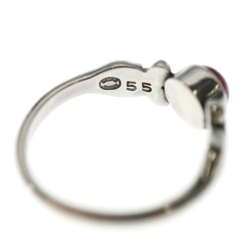 Georg Jensen(ジョージジェンセン) 赤石リング SV925 #S 55 シルバー アクセサリー レディース