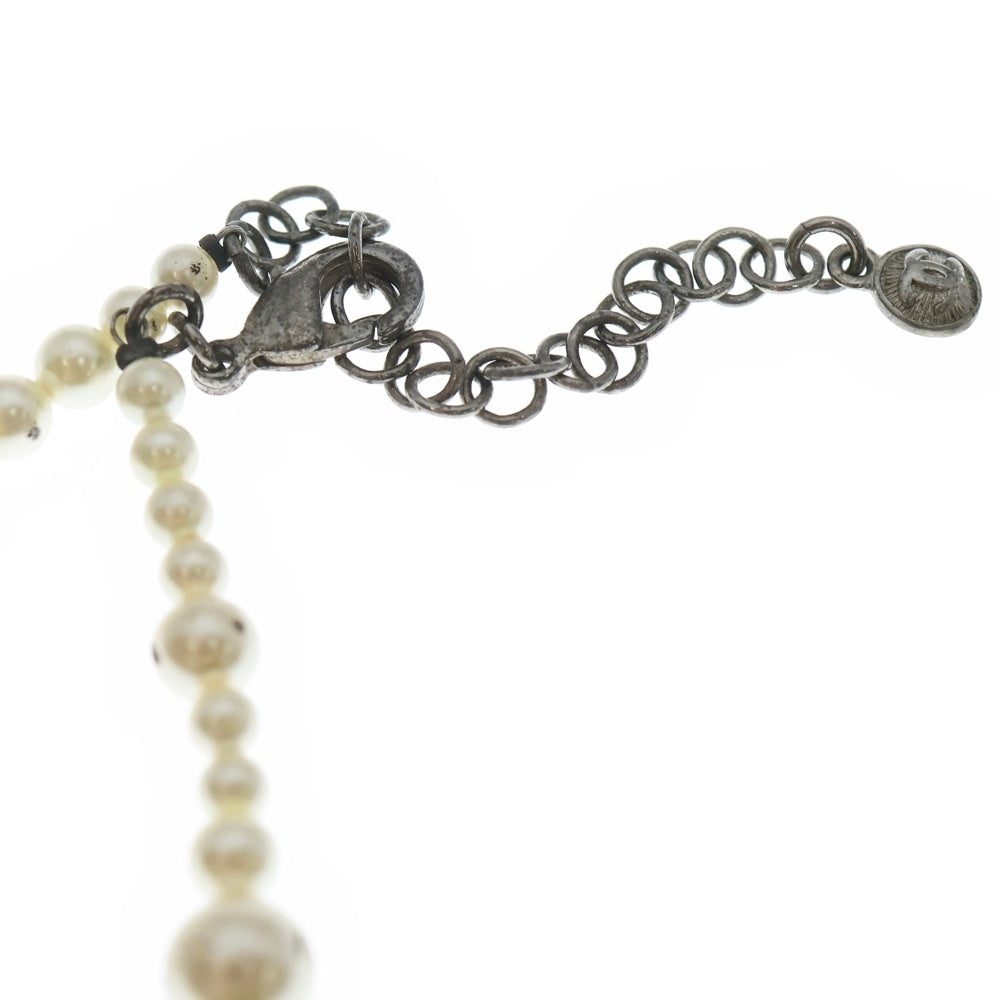 CHANEL(シャネル) ココマーク パールチョーカー ネックレス ホワイト シルバー金具 レディース