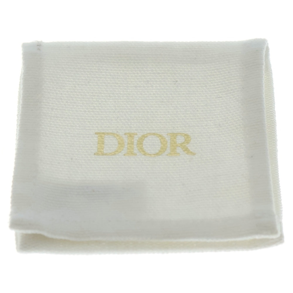 DIOR(ディオール) CDロゴ ラインストーン フープピアス シルバー GP