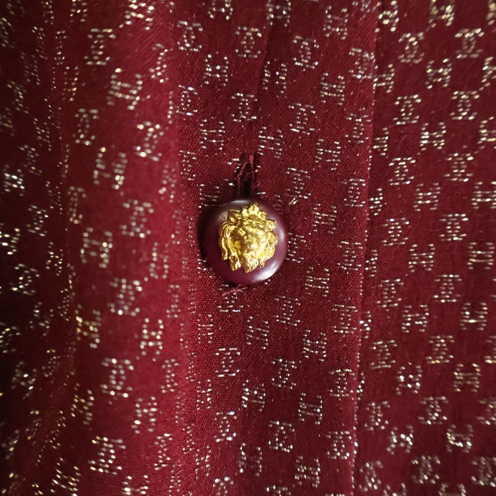 CHANEL(シャネル) CHANELCREATIONS ココマーク総柄シャツ レッド レディース