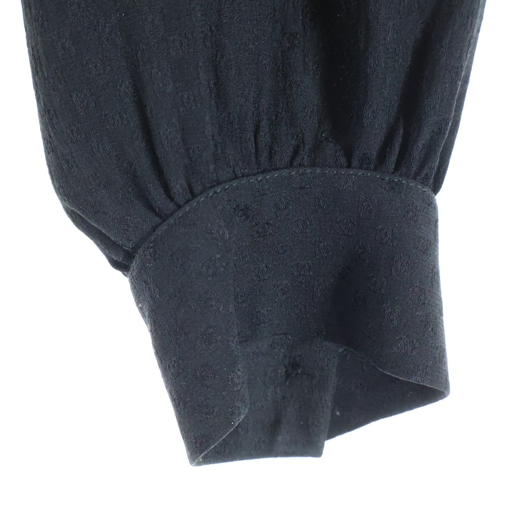 CHANEL(シャネル) CHANEL CREATIONS ココマーク総柄 長袖シャツ ブラック レディース