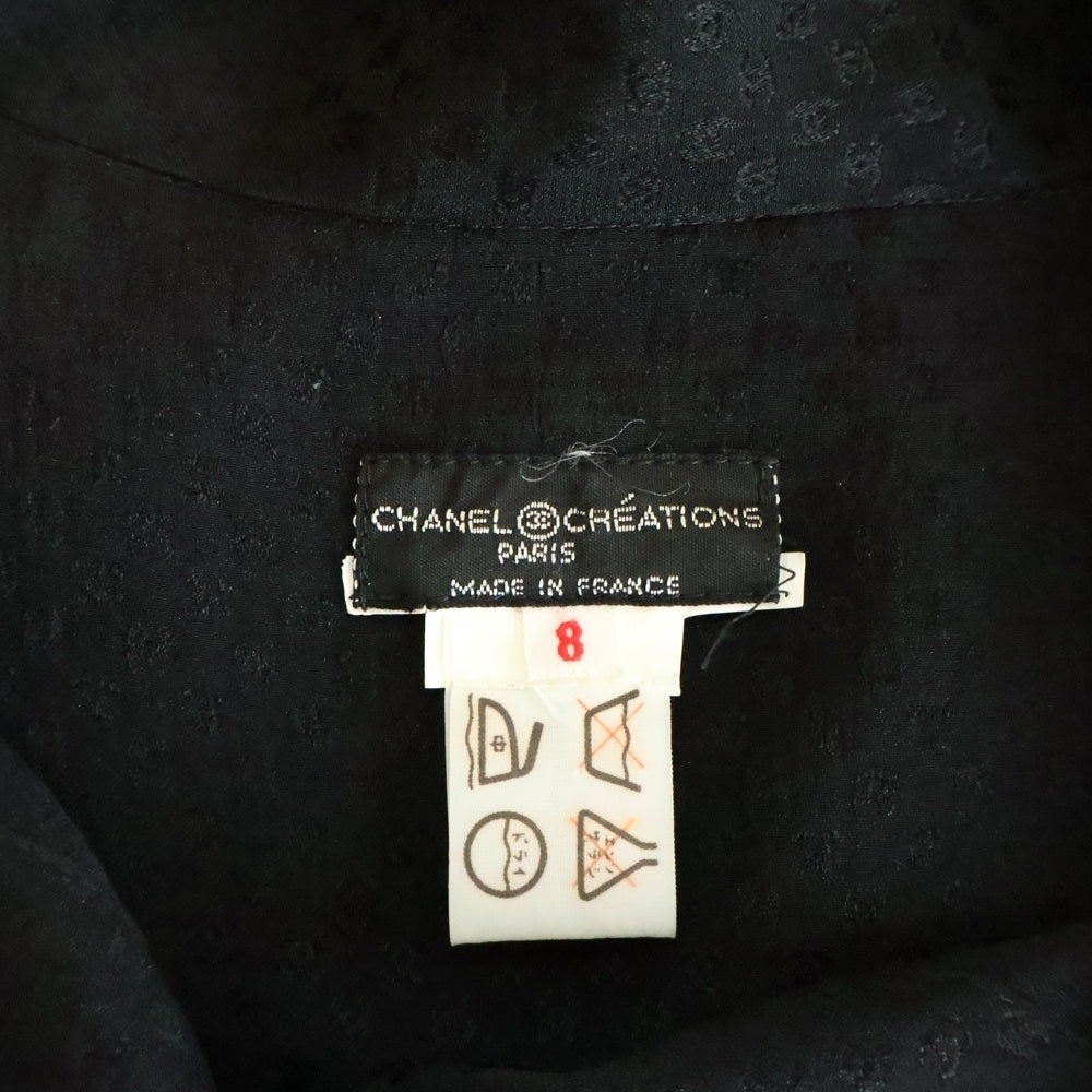 CHANEL(シャネル) CHANEL CREATIONS ココマーク総柄 長袖シャツ ブラック レディース