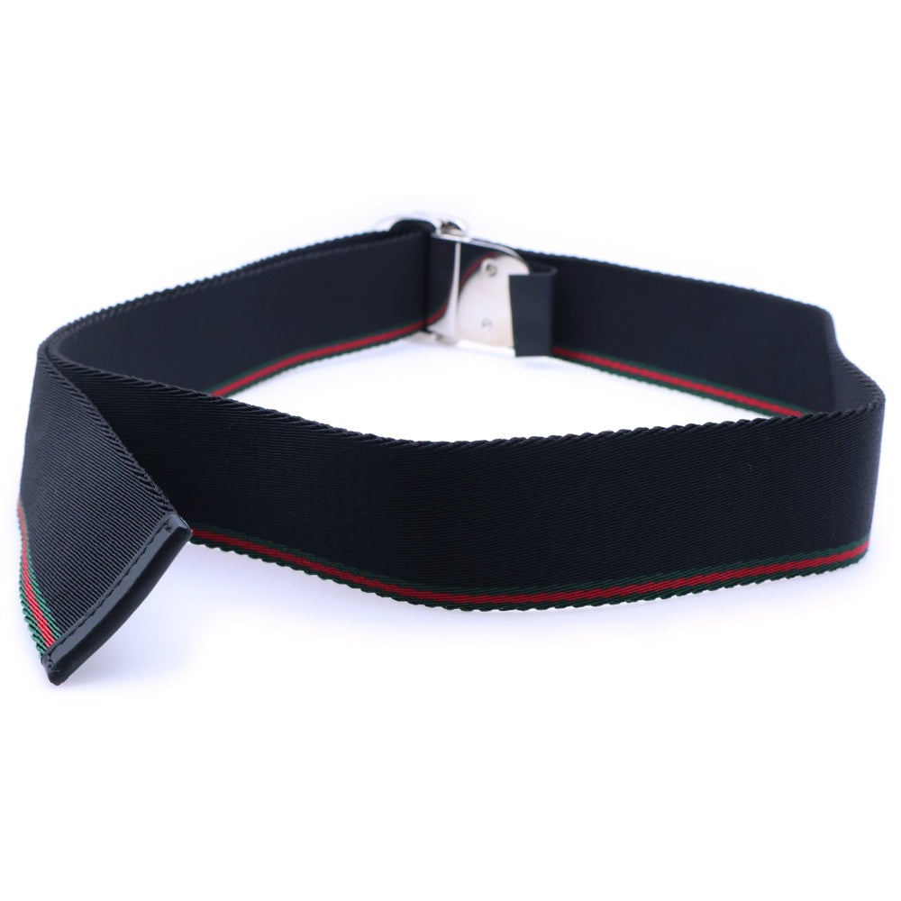 GUCCI(グッチ) シェリーライン ナイロンベルト ブラック #36 シルバー金具