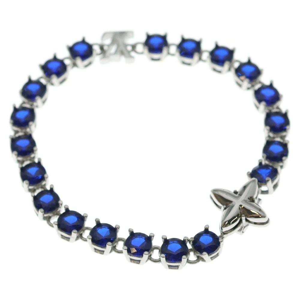 LOUIS VUITTON(ルイヴィトン) ブラスレ LVクリスタル ブレスレット シルバー×ブルー M M1062M レディース