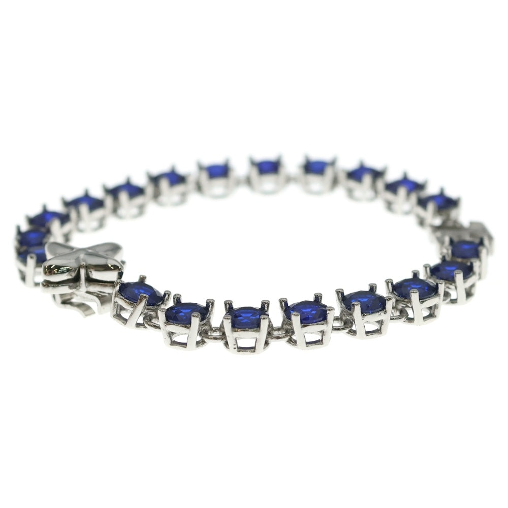 LOUIS VUITTON(ルイヴィトン) ブラスレ LVクリスタル ブレスレット シルバー×ブルー M M1062M レディース