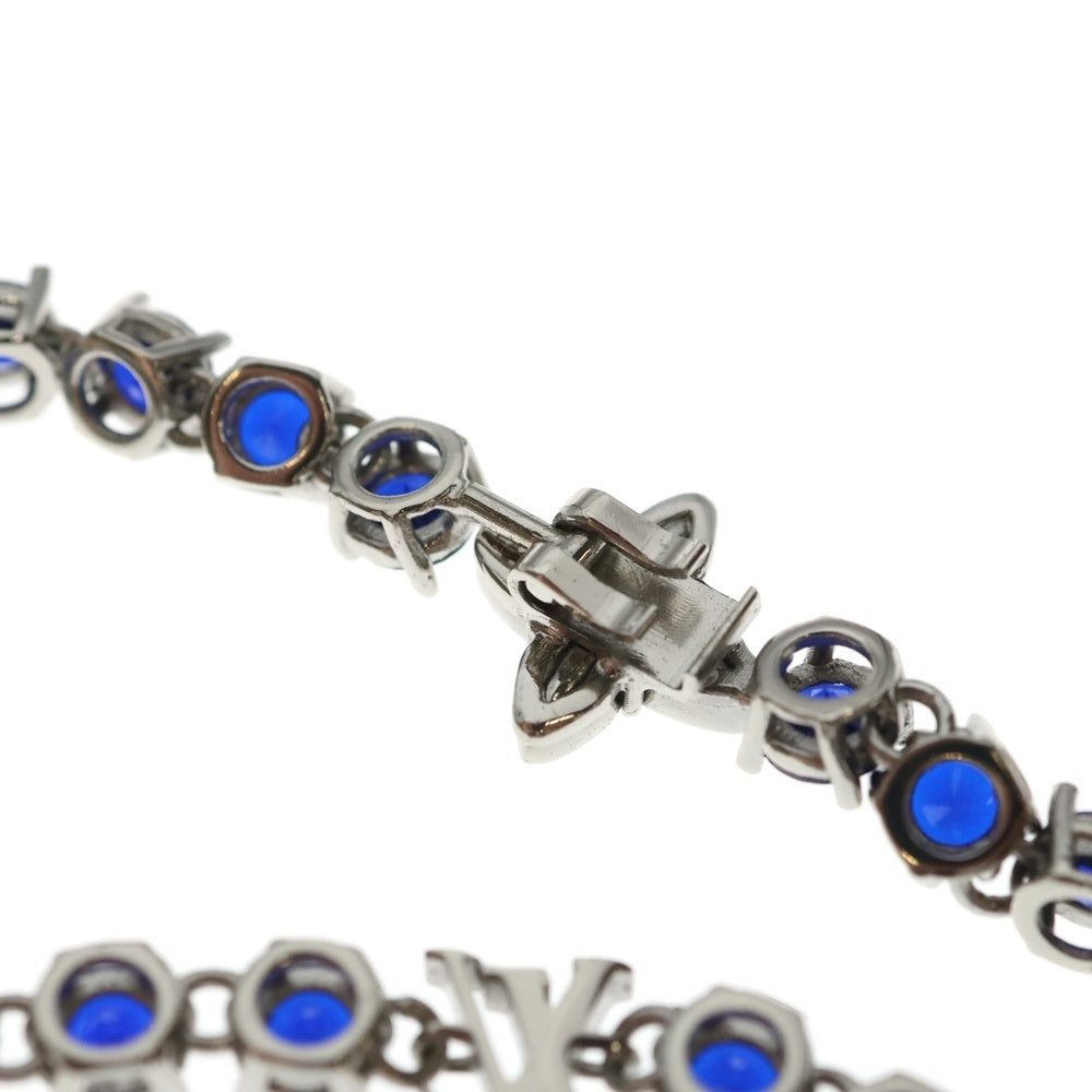 LOUIS VUITTON(ルイヴィトン) ブラスレ LVクリスタル ブレスレット シルバー×ブルー M M1062M レディース