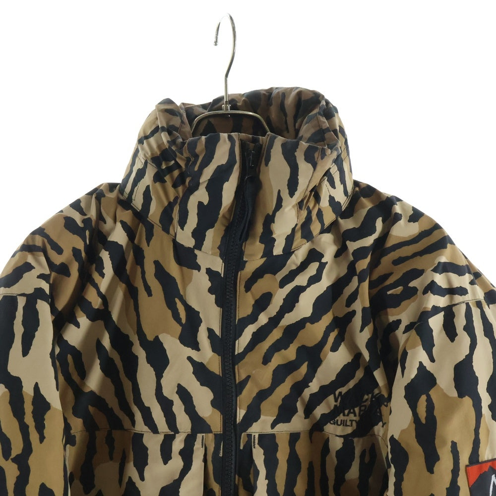 WACKO MARIA(ワコマリア) ×NANGA ナンガ レオパード総柄プリント ダウンジャケット ブラウン