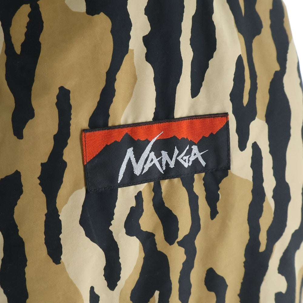 WACKO MARIA(ワコマリア) ×NANGA ナンガ レオパード総柄プリント ダウンジャケット ブラウン