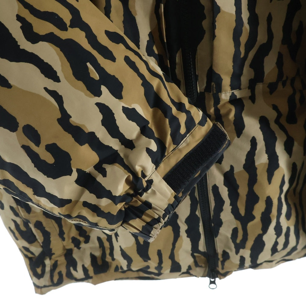 WACKO MARIA(ワコマリア) ×NANGA ナンガ レオパード総柄プリント ダウンジャケット ブラウン