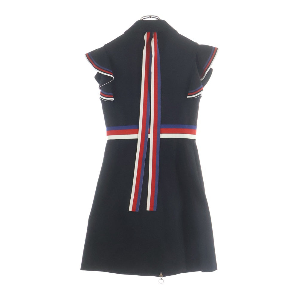 GUCCI(グッチ) 17AW ウェブ フリル ジップアップ ジャージー ワンピース ブラック 467507 X51R109 レディース