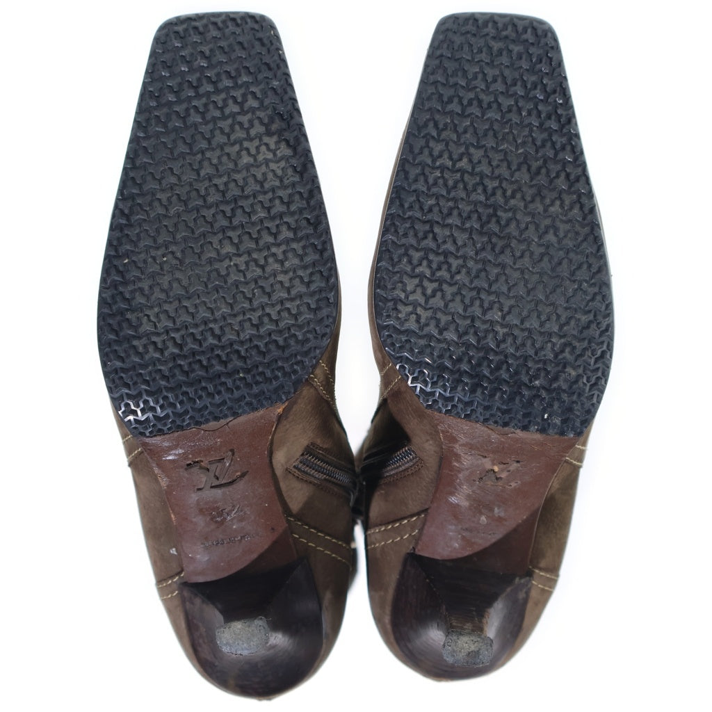 LOUIS VUITTON(ルイヴィトン) スウェードレザー ロングブーツ ブラウン 35・1/2 NQ0064 レディース