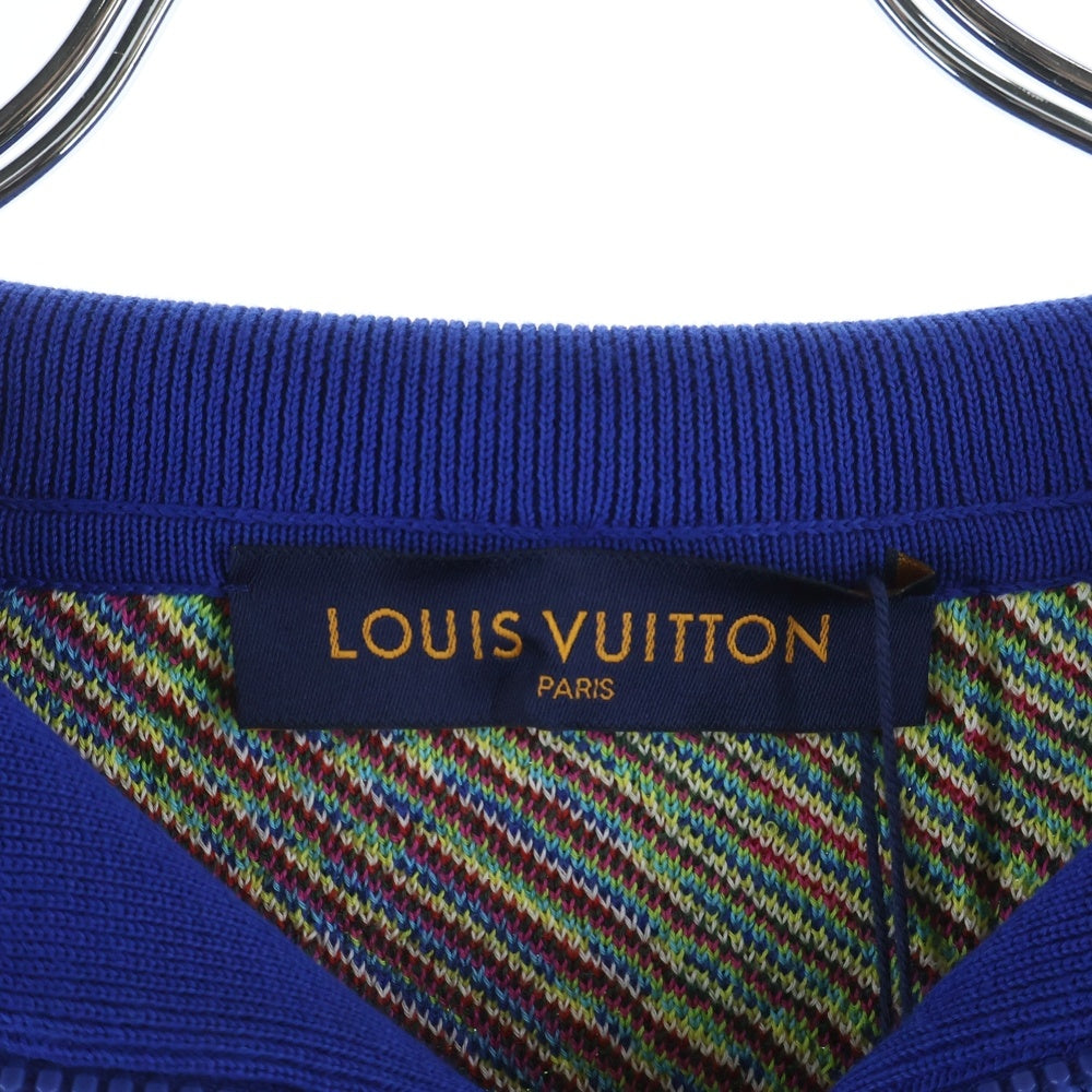 LOUIS VUITTON(ルイヴィトン) 21SS ダミエ ディストーデット ハーフジップニット ブルー/マルチ RM211 ZLW HKN79W