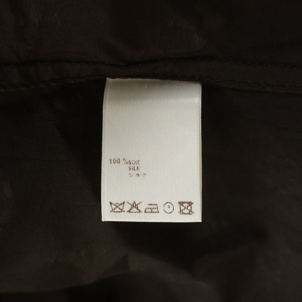 LOUIS VUITTON(ルイヴィトン) 06SS モノグラム総柄 シルク オープンカラー 半袖シャツ ブラウン RM061 MISH81ST2