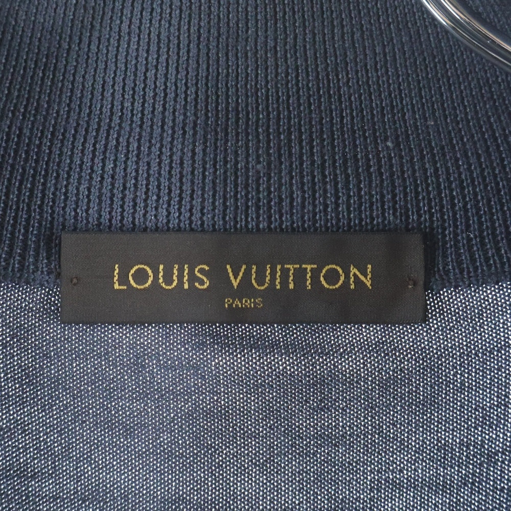 LOUIS VUITTON(ルイヴィトン) 17SS LVロゴ刺繍 ジップアップ ドライバーズニット グレー RM171Q F87 HAN53W