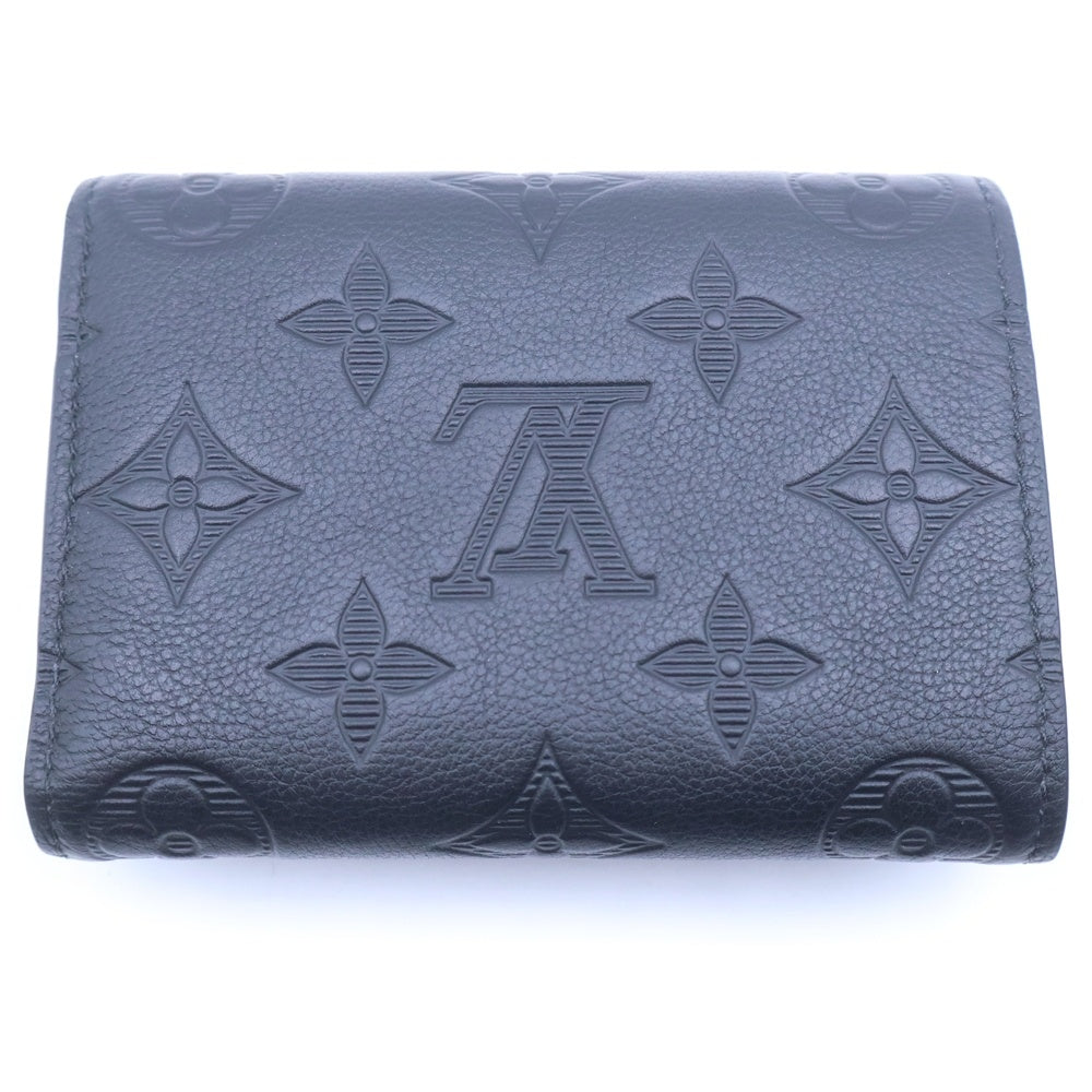 LOUIS VUITTON(ルイヴィトン) モノグラム シャドウ ヴィクター コンパクトウォレット 三つ折り財布 コインケース ブラック レザー M12635
