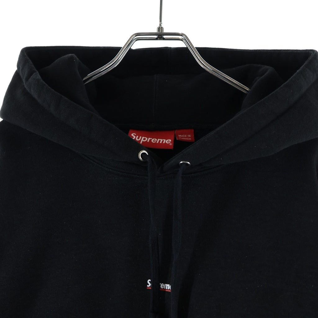 SUPREME(シュプリーム) 22AW Underline Hooded Sweatshirt アンダーライン ロゴプリント プルオーバースウェット パーカー フーディー ブラック