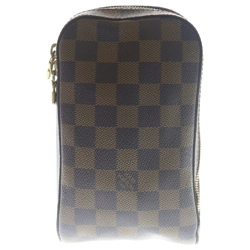 LOUIS VUITTON(ルイヴィトン) ダミエジェロニモス ショルダーバッグ ウエストバッグ ボディバッグ ブラウン レザー×PVC N51994 ゴールド金具