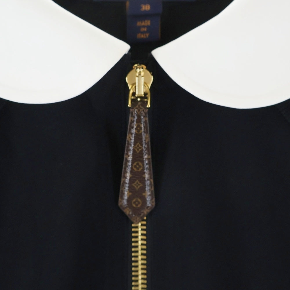 LOUIS VUITTON(ルイヴィトン) テクニカルジャージーピーターパンカラードレス ワンピース ブラック レディース