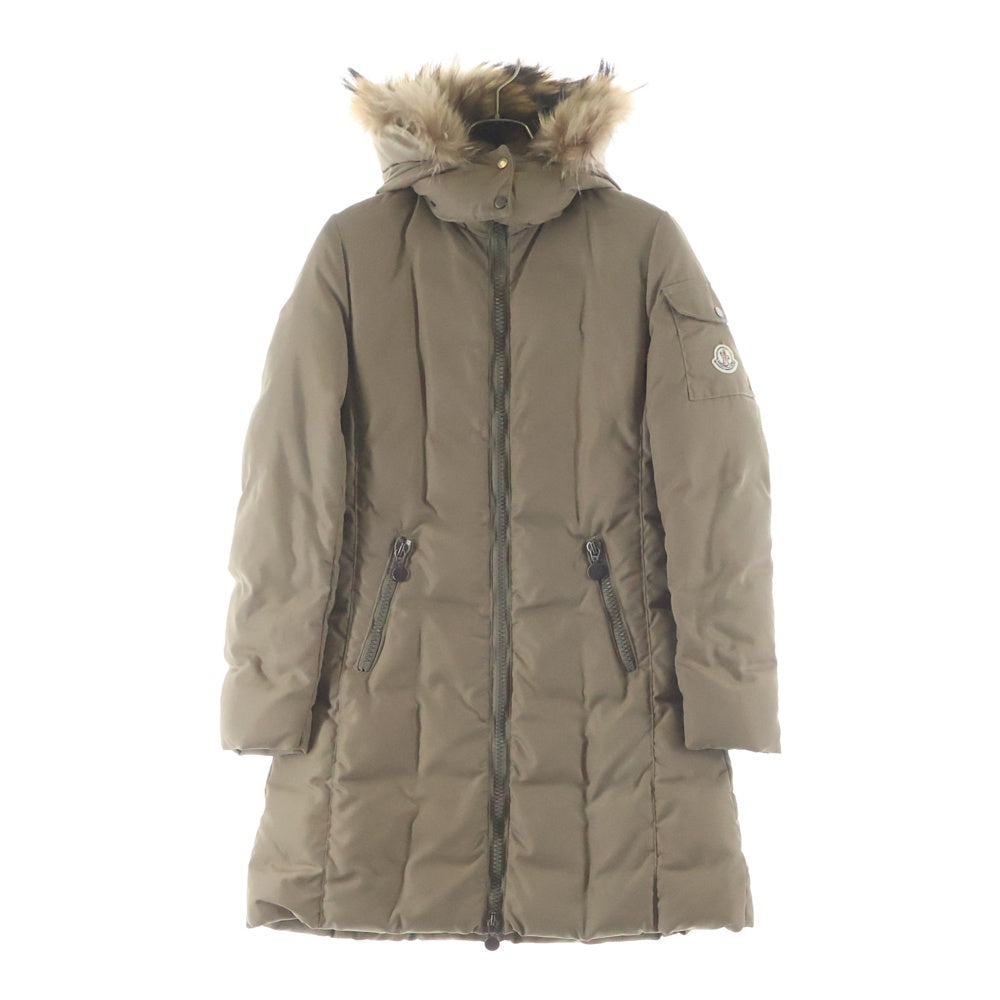 MONCLER(モンクレール) MARMELADE ファー フーデッド ジップアップ ダウンジャケット ベージュ 49334/91/54010 レディース