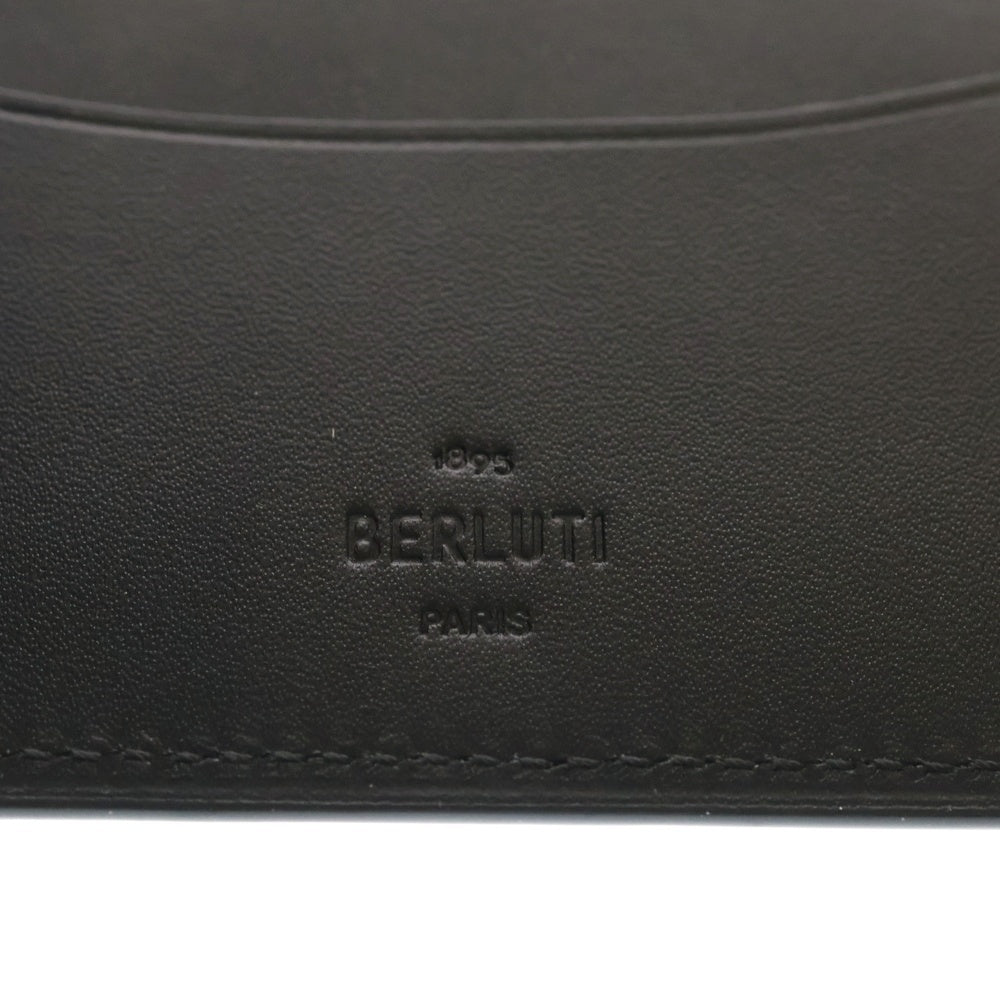 Berluti(ベルルッティ) フィギュア スクリットレザー コンパクトウォレット 二つ折り財布 ブラウン レザー