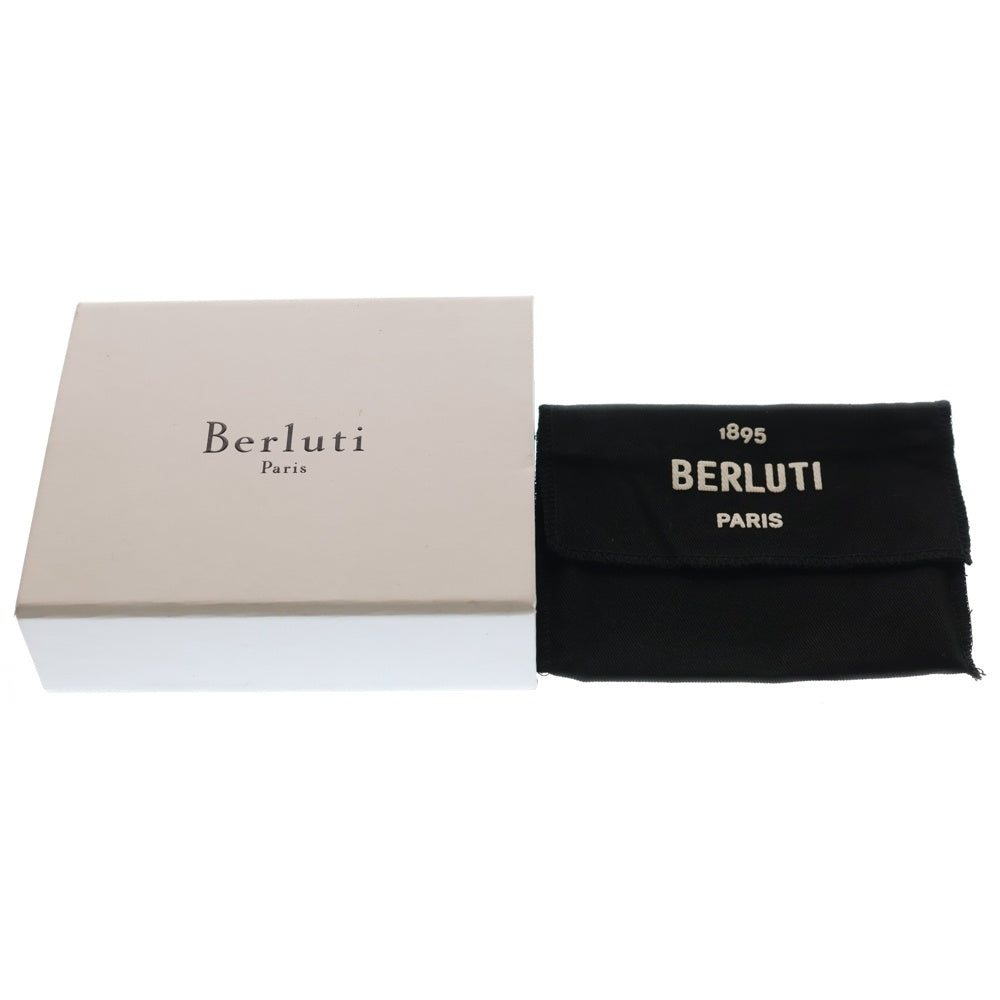 Berluti(ベルルッティ) フィギュア スクリットレザー コンパクトウォレット 二つ折り財布 ブラウン レザー
