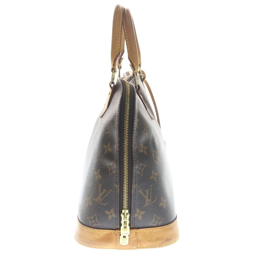 LOUIS VUITTON(ルイヴィトン) モノグラム アルマPM ハンドバッグ ブラウン レザー×PVC M51130 ゴールド金具 レディース