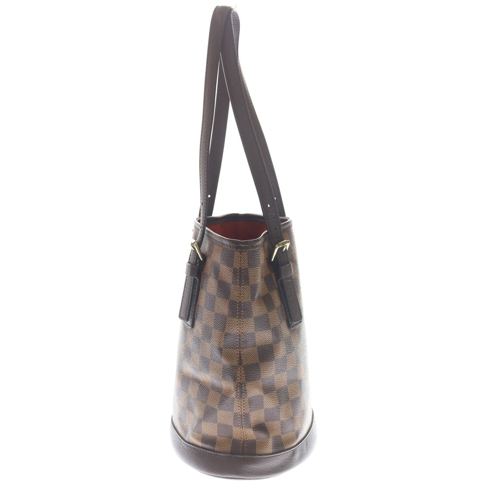 LOUIS VUITTON(ルイヴィトン) マレ ダミエ PVC レザー ショルダー トートバッグ ゴールド金具 ブラウン N42240 レディース