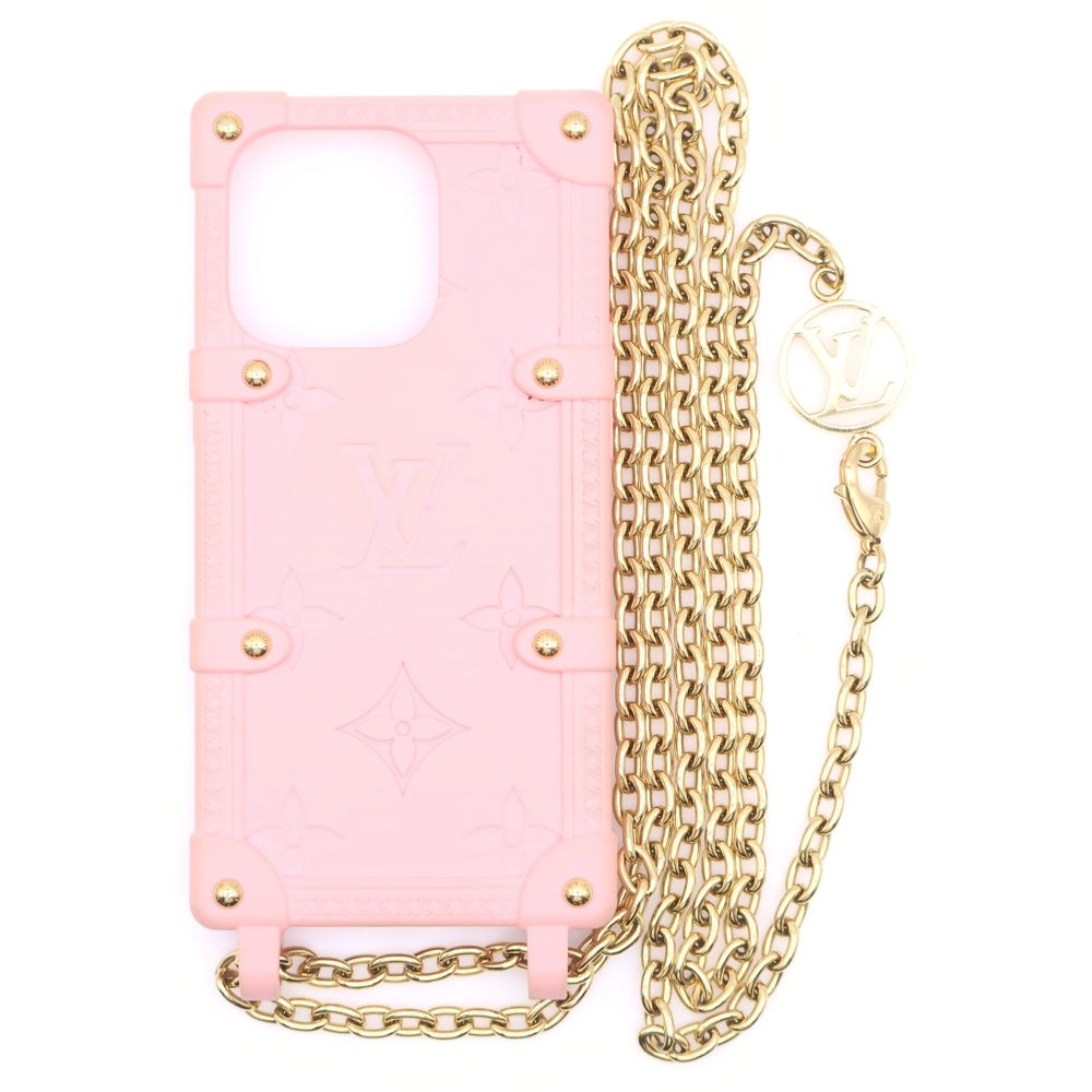 LOUIS VUITTON(ルイヴィトン) リ トランク IPHONE 14 PRO 携帯ケース スマホカバー チェーン ピンク M82082 レディース