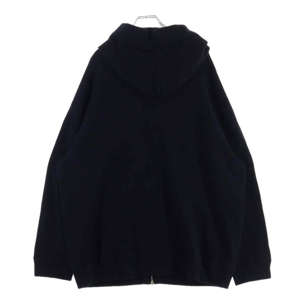 CELINE(セリーヌ) 21AW カシミヤニット ジップアップ パーカー フーディー ブラック 2A77O373N