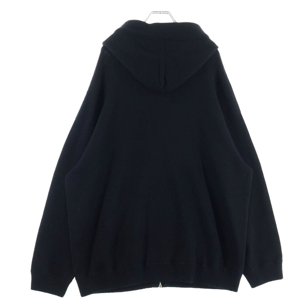 CELINE(セリーヌ) 21AW カシミヤニット ジップアップ パーカー フーディー ブラック 2A77O373N