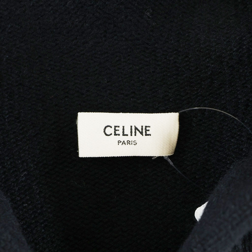 CELINE(セリーヌ) 21AW カシミヤニット ジップアップ パーカー フーディー ブラック 2A77O373N