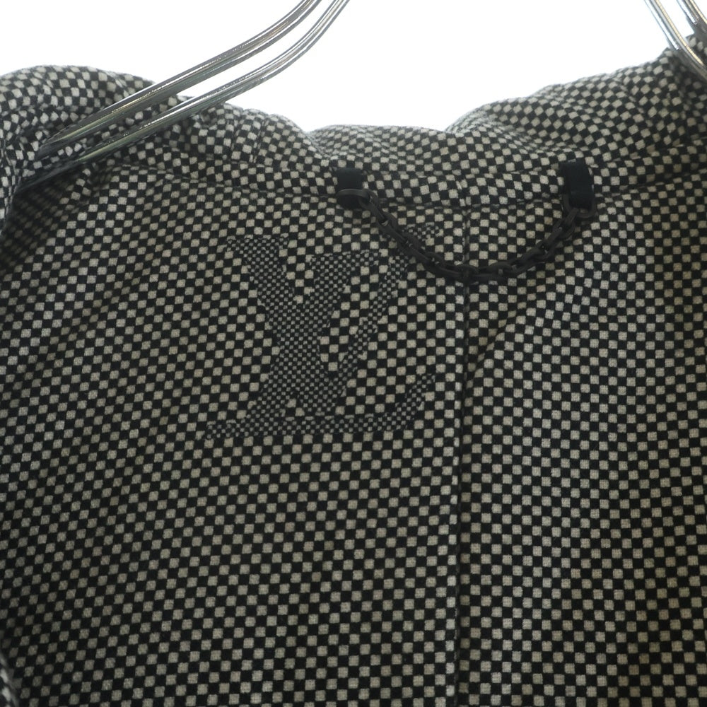 LOUIS VUITTON(ルイヴィトン) 20AW ×NIGO ニゴー ロゴ刺繍 ウール フーデッド ジップアップ ジャケット コート ブラック HJK02EVFS A498
