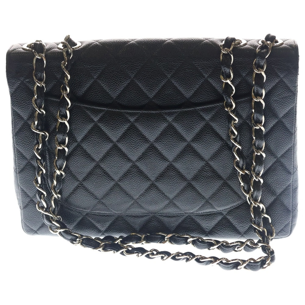 CHANEL(シャネル) デカマトラッセ キャビアスキン ショルダーバッグ ブラック レディース