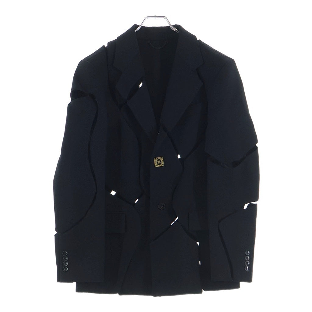 LOUIS VUITTON(ルイヴィトン) 20AW ヴァージルアブロー LVボタン ツギハギ 2B テーラード ジャケット ブラック RM202 TCX HJJ75W