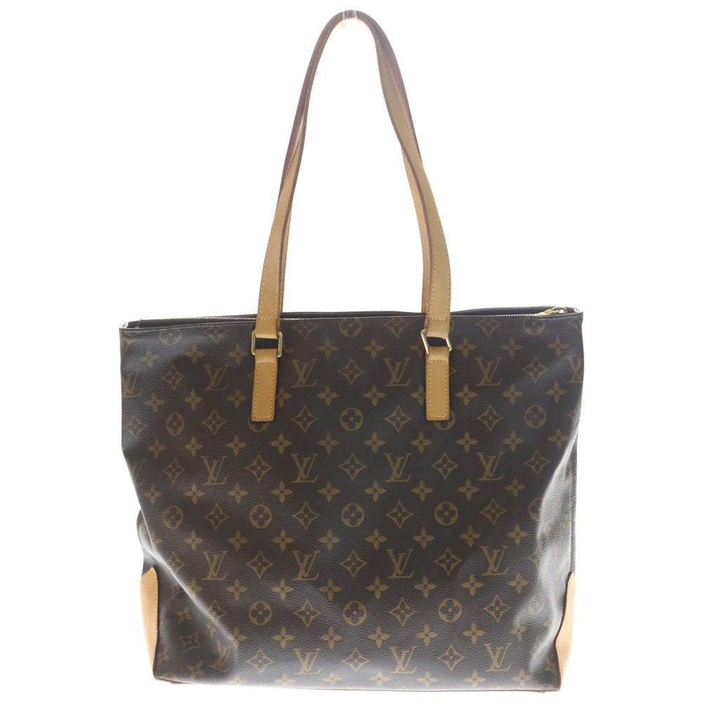 LOUIS VUITTON(ルイヴィトン) モノグラム カバメゾ ハンドバッグ トートバッグ ブラウン レザー×PVC M51151 ゴールド金具 レディース