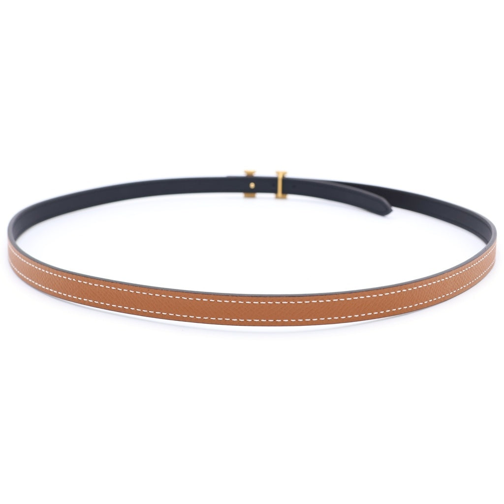 HERMES(エルメス) コンスタンスミニ リバーシブルベルト ブラック/ゴールド レザー K刻印 GD金具 レディース