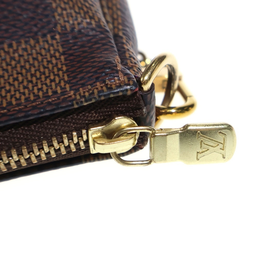 LOUIS VUITTON(ルイヴィトン) ダミエ ミニ・ポシェット・アクセソワール ポーチ ハンドバッグ ブラウン PVC N58009 レディース