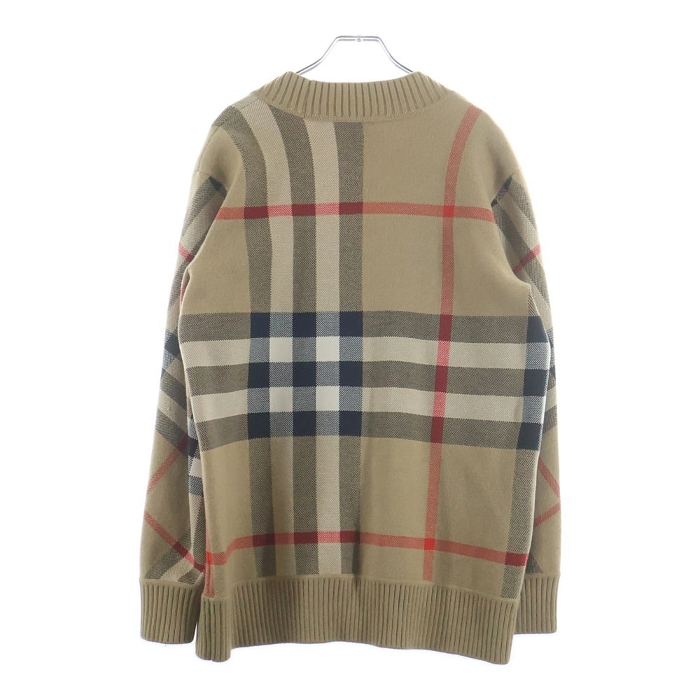 BURBERRY バーバリー ノヴァチェック カーディガン S ベージュ 8039153 BURBERRY(バーバリー) ノヴァチェック カーディガン S ベージュ