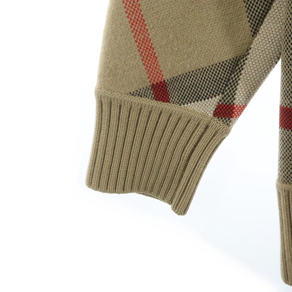 BURBERRY(バーバリー) ノヴァチェック カーディガン S ベージュ 8039153