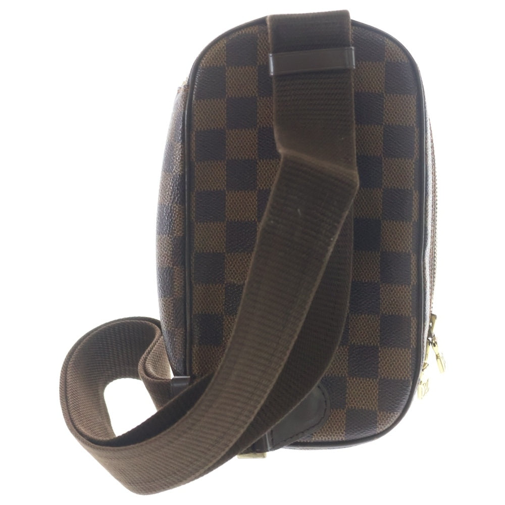 LOUIS VUITTON(ルイヴィトン) ダミエ ポシェットガンジュ ウエストバッグ ボディバッグ ショルダーバッグ ブラウン レザー×PVC N51870 ゴールド金具 レディース