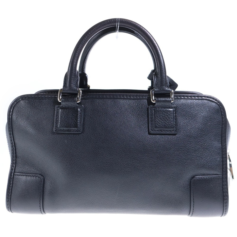 LOEWE(ロエベ) アマソナ28 ハンドバッグ ボストンバッグ ブラックレザー シルバー金具 レディース
