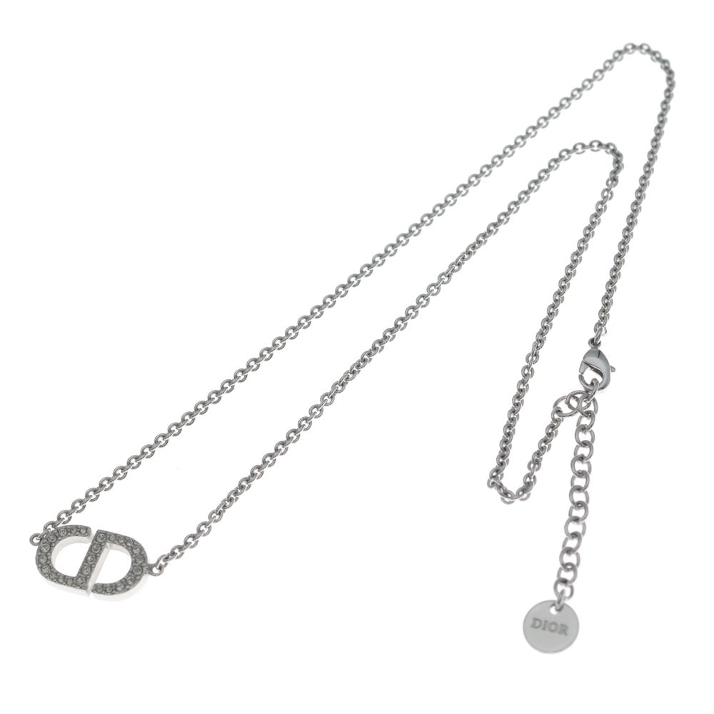 DIOR(ディオール) Petit CD ネックレス ペンダント チェーン シルバー メタル×ラインストーン N2241WOMCY_D001 レディース