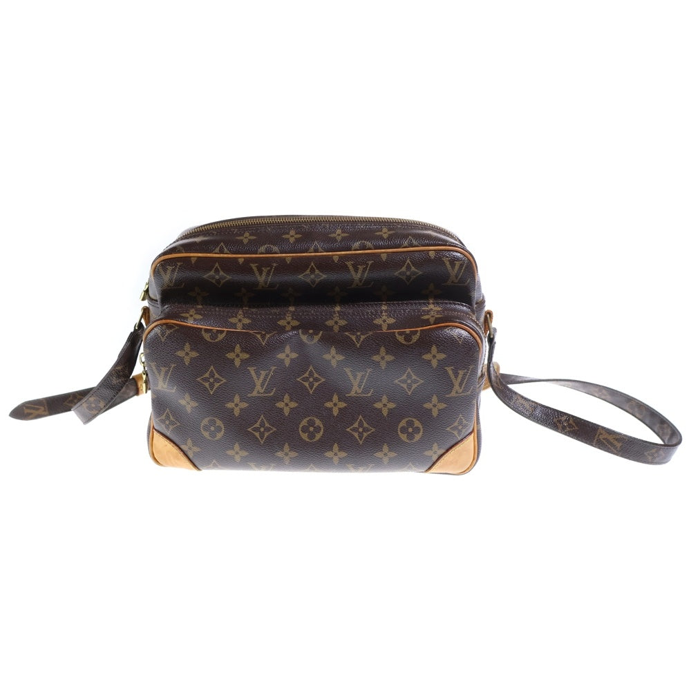 LOUIS VUITTON(ルイヴィトン) モノグラム ナイル ショルダーバッグ ブラウン レザー×PVC M45244 ゴールド金具 レディース